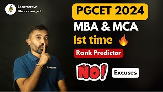 PGCET 2024 rank predictor  Marks vs Rank  MBA amp MCA 99 accurate pgcet2024 [upl. by Lemor702]