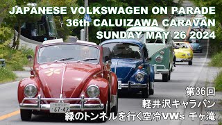 緑の美しい中軽井沢、千ヶ滝を空冷ワーゲンが行く Volkswagen on parade 36th Caluizawa Caravan Sunday May 26 2024 [upl. by Abbotsen599]