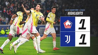 HIGHLIGHTS UCL  LOSC Lille 11 Juventus  Vlahovics penalty earns a draw [upl. by Aisemaj58]