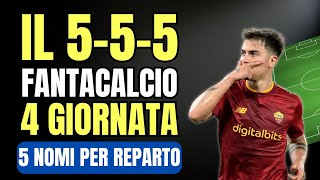 5 CONSIGLIATI e 5 SCONSIGLIATI per Reparto👉FANTACALCIO 4 Giornata [upl. by Kumagai]