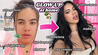 24 HOUR SELF CARE GLOW UP at home  new whitefox clothes [upl. by Allx180]