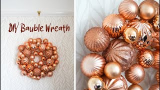 DIY Bauble Wreath  How to Make a Wreath using Ornaments  Simple Christmas Craft Project [upl. by Igic906]