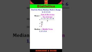 Mean Median Mode Range 1 [upl. by Alaekim635]