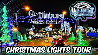 GATLINBURG WINTERFEST CHRISTMAS LIGHT TOUR Opening Night [upl. by Adele725]