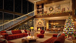 Christmas Jazz in Cozy Apartment 🎄 Soothing Jazz Background Music amp Fireplace Sounds to Unwind [upl. by Rind]