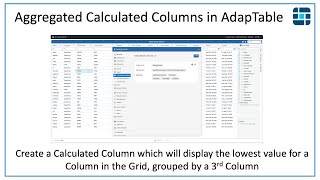 Aggregated Calculated Columns in AdapTable [upl. by Clayton211]