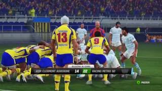 ASM Clermont  Racing Metro 92  DemiFinale  Rugby Challenge 2 [upl. by Madelyn]