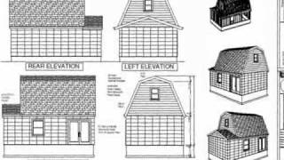 g455 Gambrel 16 x 20 Shed Plan [upl. by Erna643]