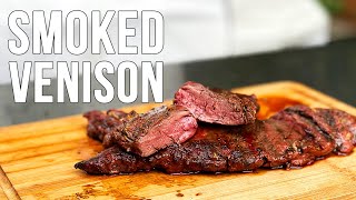 How to Smoke Venison Deer Meat on the Pit Boss  Smoked Venison Tenderloin Recipe [upl. by Theone]