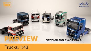 IXO Preview 143 Trucks [upl. by Ardnasirk]