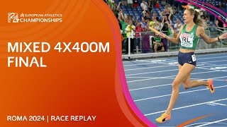 HISTORIC gold for Ireland 🔥🇮🇪 Mixed 4x400m relay replay  Roma 2024 [upl. by Nodab793]