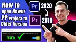 How to open Newer Version of Premiere Project in Older Version  Tutorial 2021 [upl. by Busby439]