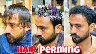 Hair Perming 🔥 Straight to Curly Hair Transformation complete tutorial Step by step [upl. by Yahsan]