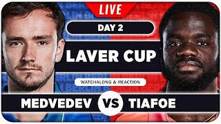 MEDVEDEV vs TIAFOE ● Laver Cup 2024 ● LIVE Tennis Watchalong [upl. by Ahsilram]