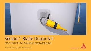 The fastest repair of wind turbine blades laminate structure with Sikadur® Blade Repair Kit [upl. by Otte186]