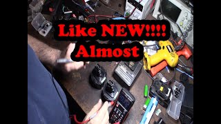 Ni Cad Battery Repair fix cordless drill like new Dewalt UPDATE Makita Ryobi milwaukee NiCd [upl. by Trixi]