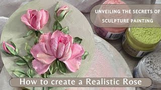 Basic Technique To Make Sculpture Painting Rose How To Make Sculpture Painting Rose [upl. by Bronez535]