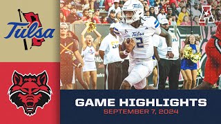 Game Highlights Tulsa vs Arkansas State September 7 2024 [upl. by Gillmore]