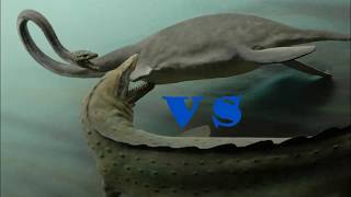 Mosasaurus Jurassic World vs Plesiosaurus Loch Ness Monster [upl. by Dulci894]