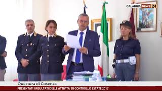 PRESENTAZIONE RISULTATI ATTIVITA DI CONTROLLO QUESTURA DI COSENZA [upl. by Champaigne309]