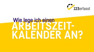 FAQ Arbeitszeitkalender anlegen in 123erfasst  App für Zeiterfassung Baulohn amp mehr  Tutorial [upl. by Cliff279]