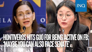 Hontiveros hits Guo for being active on FB ‘Maybe you can also face Senate’ [upl. by Ellen]