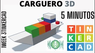 BARCO en TINKERCAD  DISEÑOS TINKERCAD [upl. by Auot]