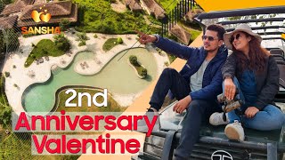 2nd Anniversary And Valentines Day Vlog  Sansha  Barahi Jungle Lodge Meghauli  Barsha Sanjog [upl. by Harriott]