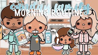 Sunday Family Morning Routine 🌞🥞  with voice  Toca Boca Roleplay [upl. by Dorris515]