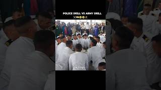 Army drill vs police drill ⚔️army military crpf motivation shorts short jammu ips commando [upl. by Saidee745]