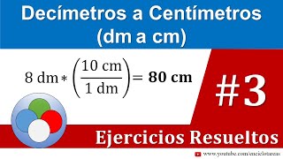 Decímetros a Centímetros dm a cm  Parte 3 [upl. by Niveg865]