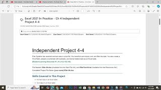 Excel 2021 In Practice Ch 4 Independent Project 4 4 SIMnet  Ch4IndependentProject44SIMnet sam [upl. by Morrie549]