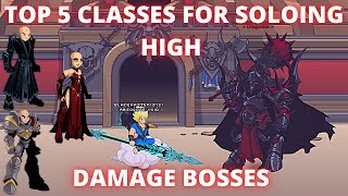 AQW Top 5 Classes For One Hit Bosses [upl. by Ayatal272]