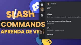 SLASH COMMANDS  Como Criar Bot de Discord com Python [upl. by Euqnimod]