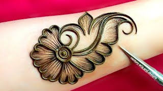 Very beautiful stylish front hand mehndi design  easy mehndi design  mehndi ka design  Mehndi [upl. by Hadwin]