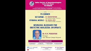 Neuraxial Blockade for Obstetric Analgesia  An Update Ketamine Epidural Needle [upl. by Sokin]