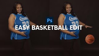 HOW TO ADD A REAL BASKETBALL IN PHOTOSHOP [upl. by Hoffert]