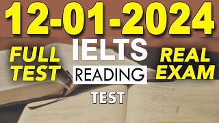 IELTS READING PRACTICE TEST 2024 WITH ANSWER  12012024 [upl. by Epner683]