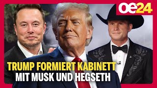 Trump formiert Kabinett mit Musk und Hegseth [upl. by Renae942]