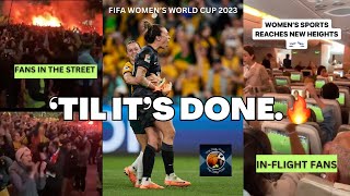 Crazy Reactions of Passengers on board to Australia Matildas win at FIFA Women’s World Cup [upl. by Rachaba]