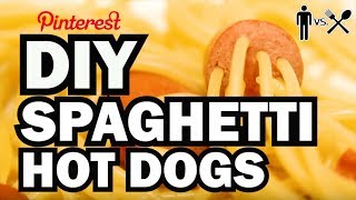 DIY Spaghetti Hot Dogs  Man Vs Din 1 [upl. by Coward536]