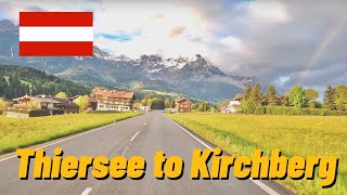 Driving in Austria in May 2023 from Thiersee to Kirchberg in Tirol [upl. by Assenav]