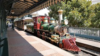 4K Disneyland Paris Railroad Arrival amp Departure with Announcements at Main Street Station and more [upl. by Sonja471]