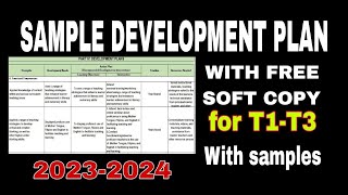 Sample Development Plan for Proficient Teachers  20232024 [upl. by Eenimod]