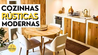 Decorações inspiradoras de Cozinha rústica moderna com mesa de madeira [upl. by Notsruht]