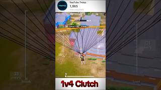 Pubg mobile 1v4 clutch short pubg1v4cluch pubgmobile bgmi shortvideo [upl. by Karrah]