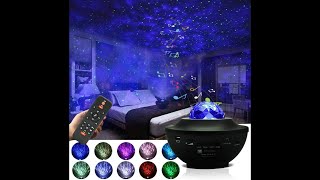 LED Star Ocean Wave Projector Night Light Galaxy Starry Sky Projector Night Lamp With Music [upl. by Tera800]