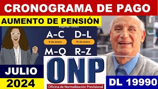 LO ÚLTIMO ONP NUEVO CRONOGRAMA DE PAGO DE PENSIONES EN JULIO JUBILADO5 ONP [upl. by Prisca]