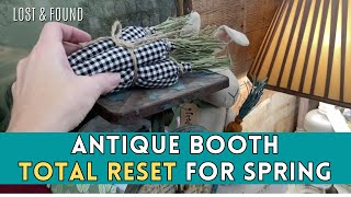 Spring Antique Booth Display Reset Come along and watch the process  How to Shop Wholesale Decor [upl. by Dash211]