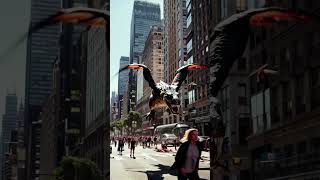 When a Pterodactyl Soars Through the City funny dinosaur prehistoricworld jurassicworld [upl. by Evoy]